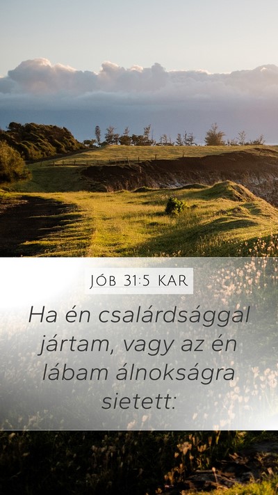 Jób 31:5 KAR Bible Verse Image