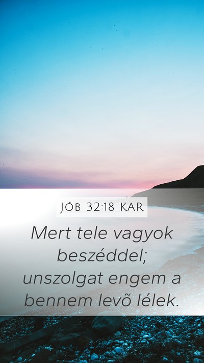 Jób 32:18 KAR Bible Verse Image