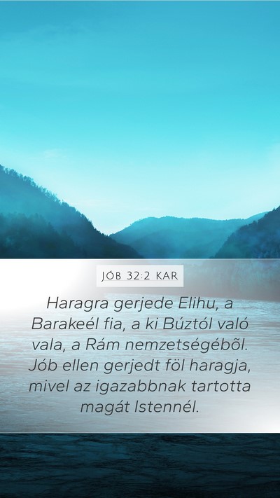 Jób 32:2 KAR Bible Verse Image