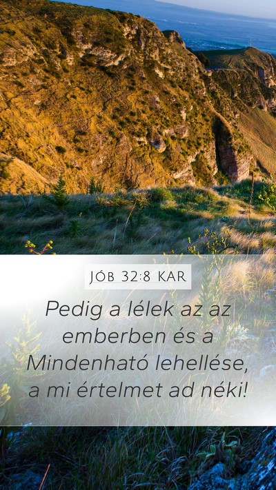 Jób 32:8 KAR Bible Verse Image