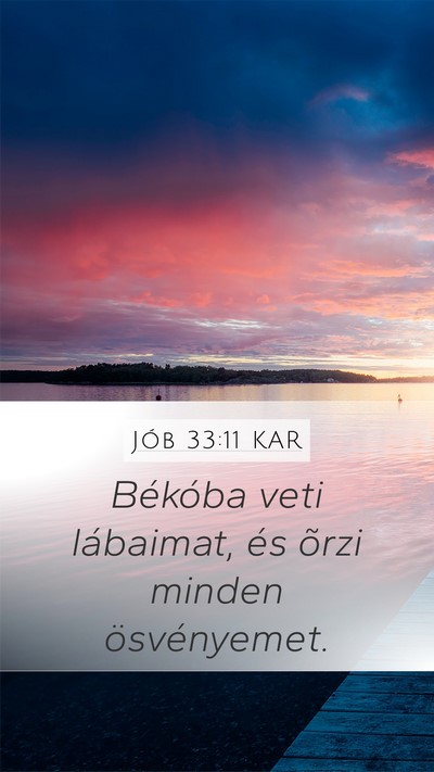Jób 33:11 KAR Bible Verse Image