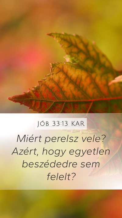 Jób 33:13 KAR Bible Verse Image