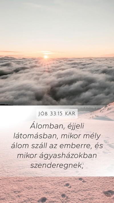Jób 33:15 KAR Bible Verse Image