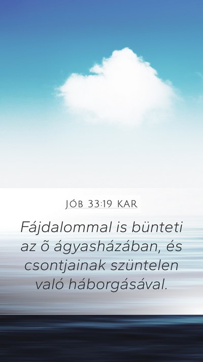 Jób 33:19 KAR Bible Verse Image