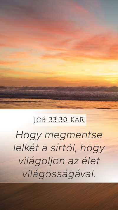 Jób 33:30 KAR Bible Verse Image
