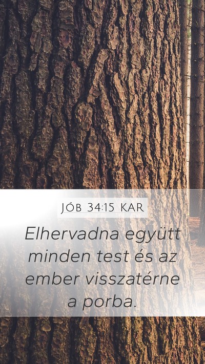 Jób 34:15 KAR Bible Verse Image