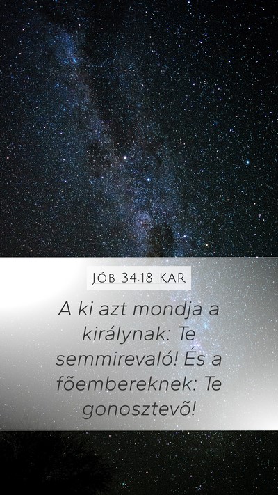Jób 34:18 KAR Bible Verse Image