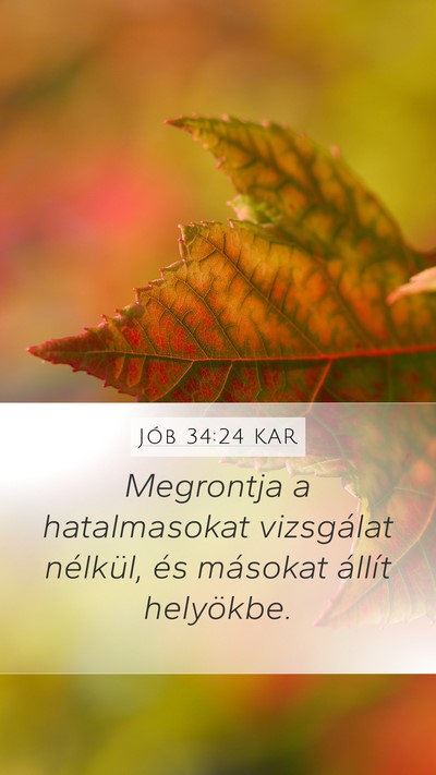 Jób 34:24 KAR Bible Verse Image