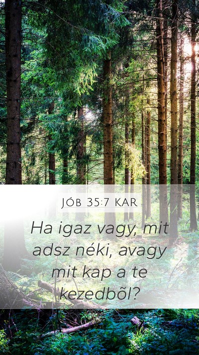 Jób 35:7 KAR Bible Verse Image