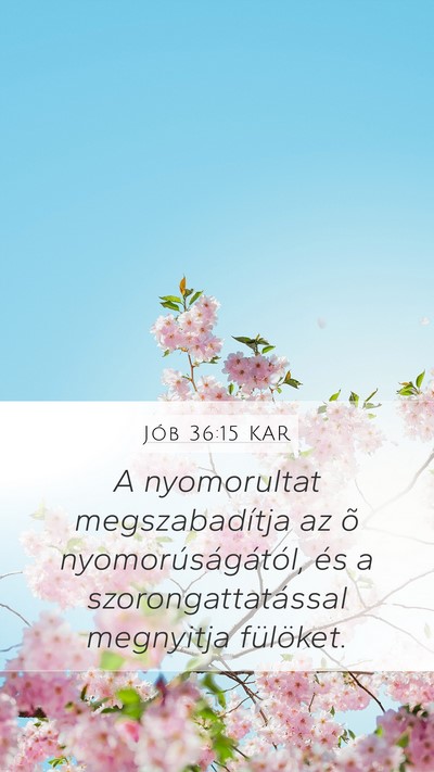 Jób 36:15 KAR Bible Verse Image