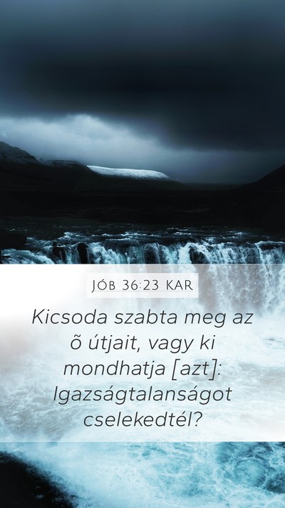 Jób 36:23 KAR Bible Verse Image