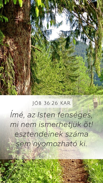 Jób 36:26 KAR Bible Verse Image