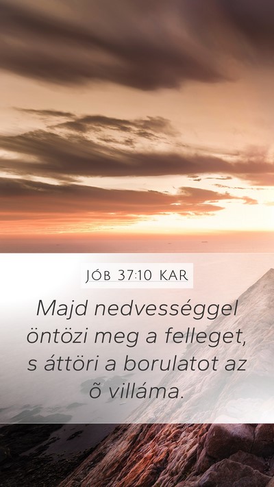 Jób 37:10 KAR Bible Verse Image