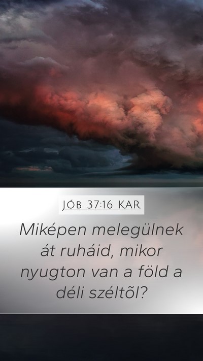 Jób 37:16 KAR Bible Verse Image