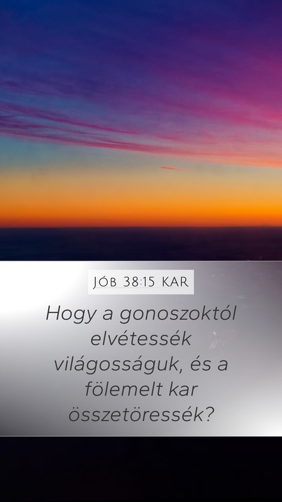 Jób 38:15 KAR Bible Verse Image