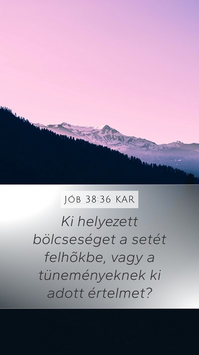 Jób 38:36 KAR Bible Verse Image