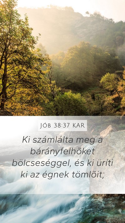 Jób 38:37 KAR Bible Verse Image