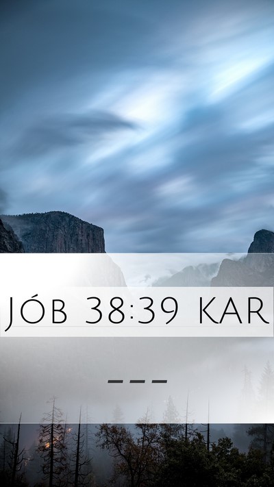 Jób 38:39 KAR Bible Verse Image