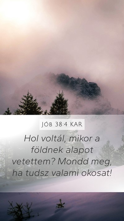 Jób 38:4 KAR Bible Verse Image