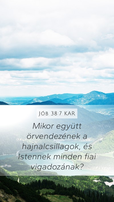 Jób 38:7 KAR Bible Verse Image