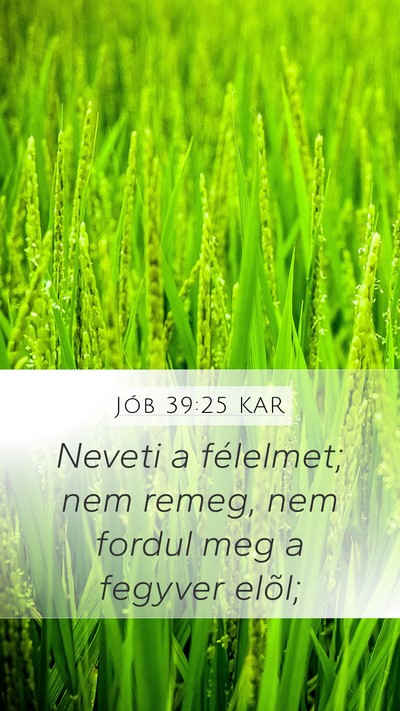 Jób 39:25 KAR Bible Verse Image