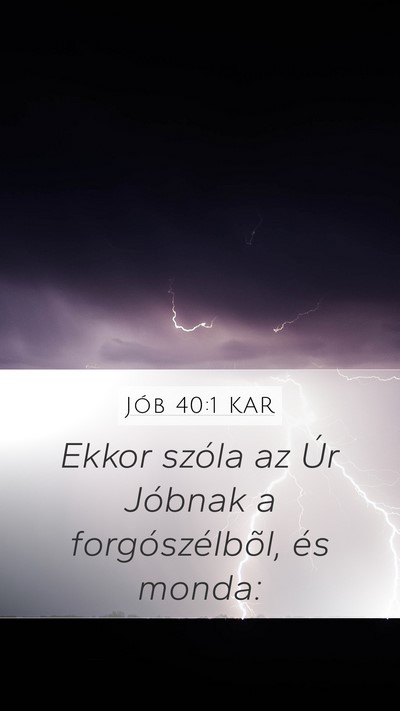 Jób 40:1 KAR Bible Verse Image
