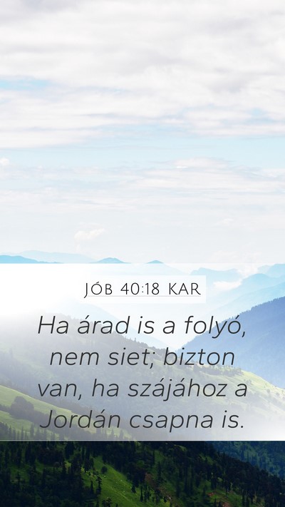 Jób 40:18 KAR Bible Verse Image
