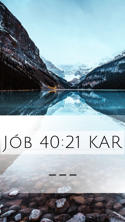 Jób 40:21 KAR Bible Verse Image