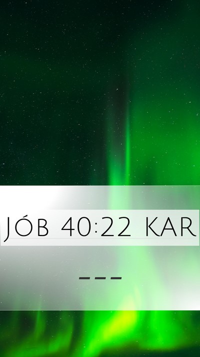 Jób 40:22 KAR Bible Verse Image