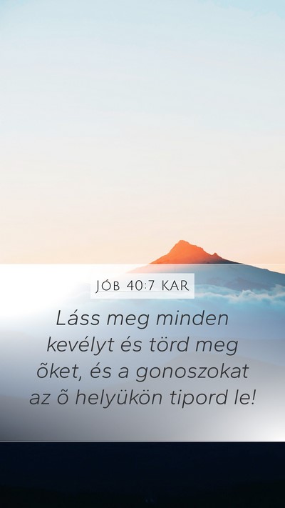 Jób 40:7 KAR Bible Verse Image