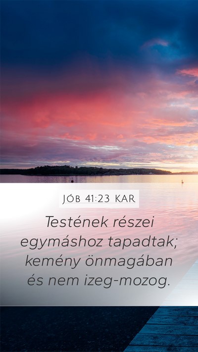 Jób 41:23 KAR Bible Verse Image