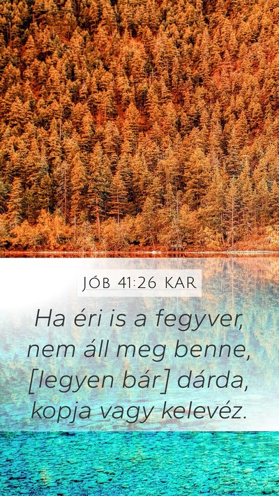 Jób 41:26 KAR Bible Verse Image