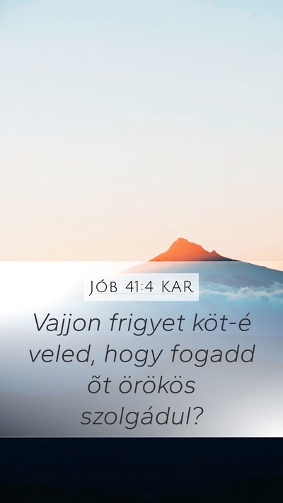 Jób 41:4 KAR Bible Verse Image