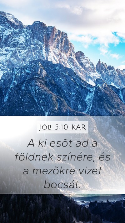 Jób 5:10 KAR Bible Verse Image
