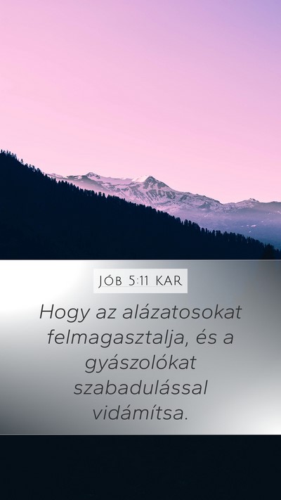 Jób 5:11 KAR Bible Verse Image