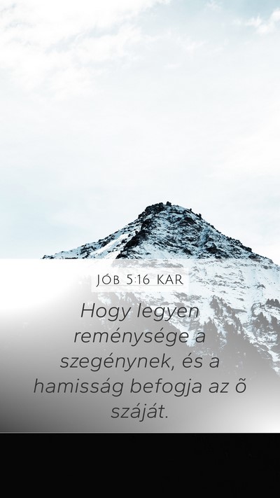 Jób 5:16 KAR Bible Verse Image