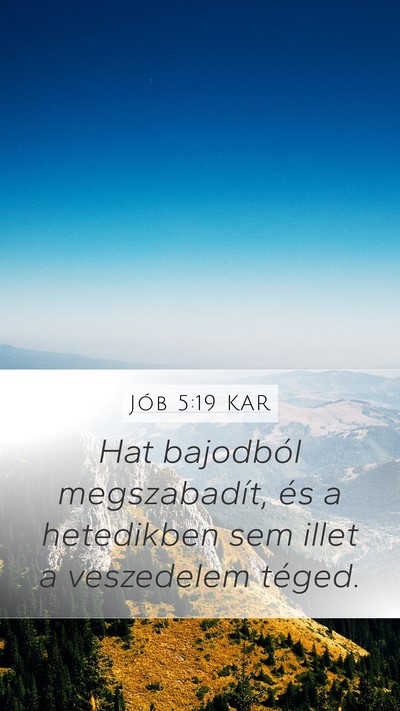 Jób 5:19 KAR Bible Verse Image