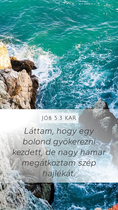 Jób 5:3 KAR Bible Verse Image