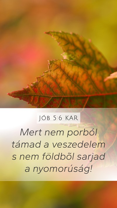 Jób 5:6 KAR Bible Verse Image