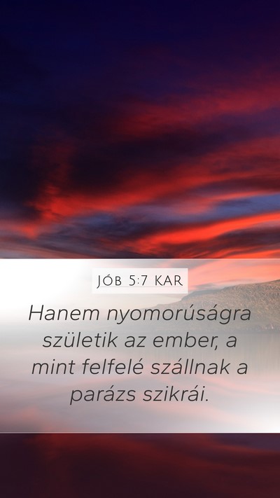 Jób 5:7 KAR Bible Verse Image