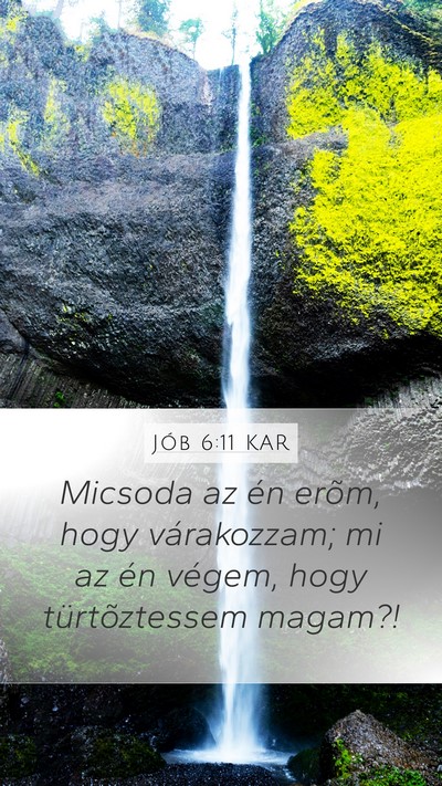 Jób 6:11 KAR Bible Verse Image
