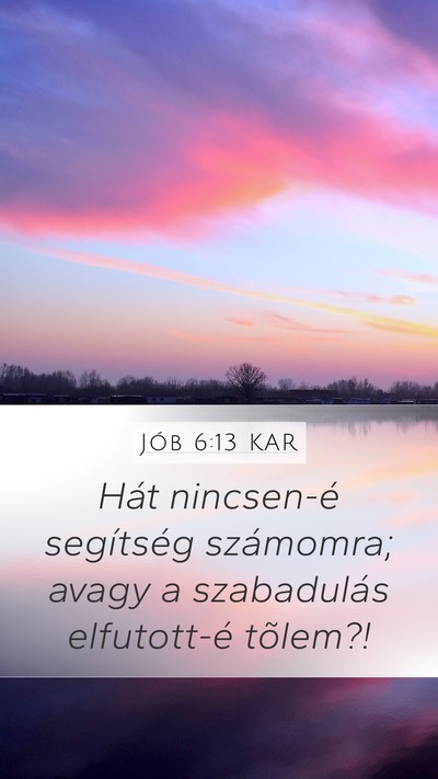 Jób 6:13 KAR Bible Verse Image