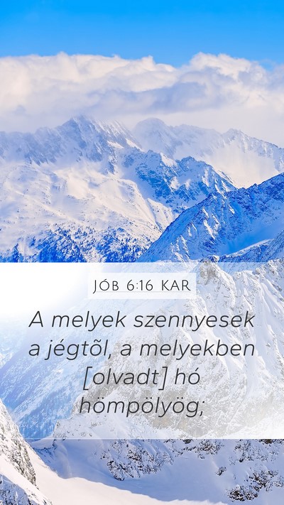 Jób 6:16 KAR Bible Verse Image
