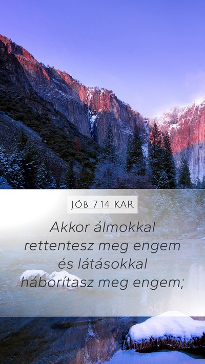 Jób 7:14 KAR Bible Verse Image