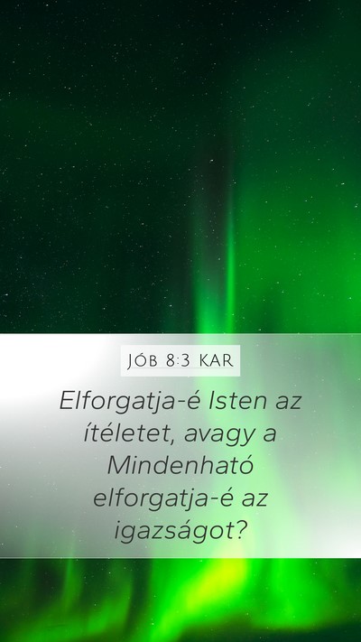 Jób 8:3 KAR Bible Verse Image