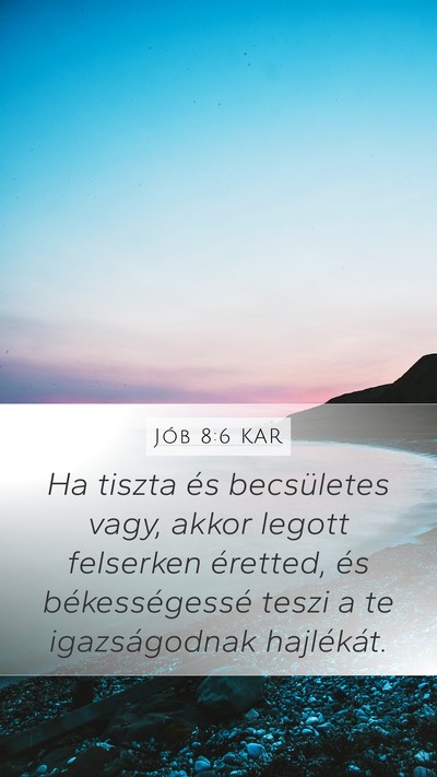 Jób 8:6 KAR Bible Verse Image