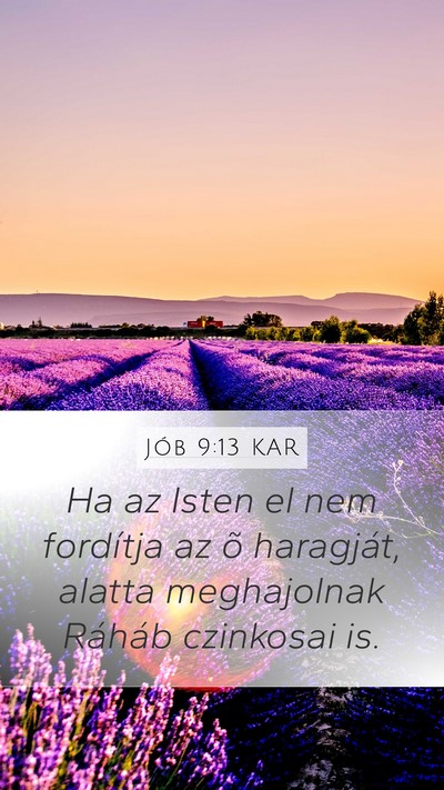 Jób 9:13 KAR Bible Verse Image