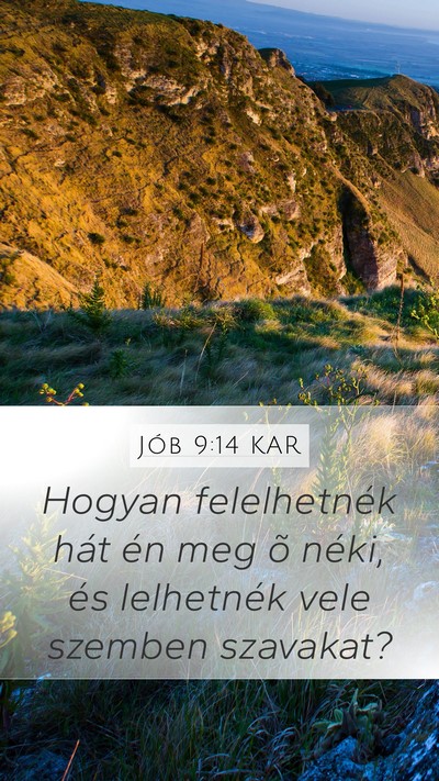 Jób 9:14 KAR Bible Verse Image