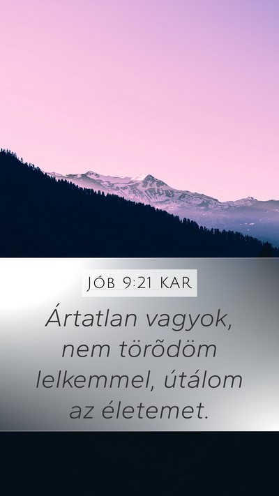 Jób 9:21 KAR Bible Verse Image