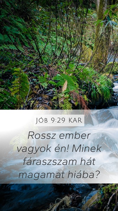 Jób 9:29 KAR Bible Verse Image